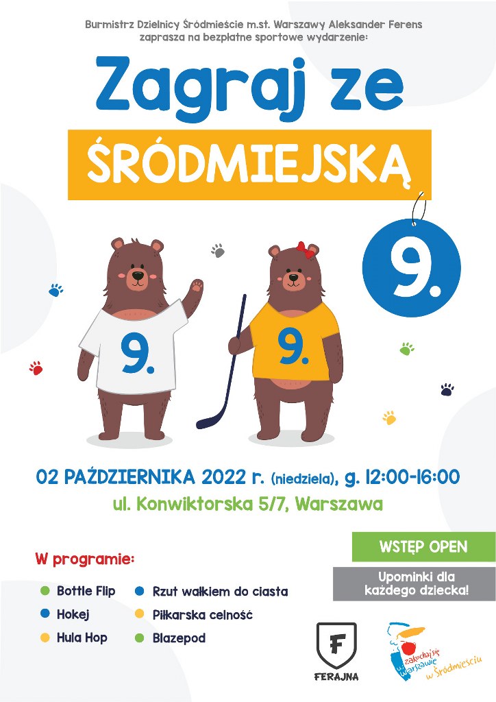 Zagraj ze Śródmiejską 9 - plakat informujący o akcji