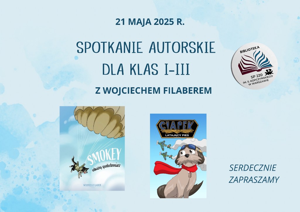 Spotkanie autorskie z Wojciechem Filaberem dla klas 1–3